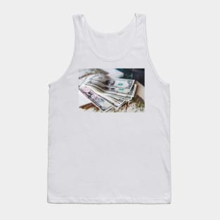 Money - USD one dollar bills on vintage table Tank Top